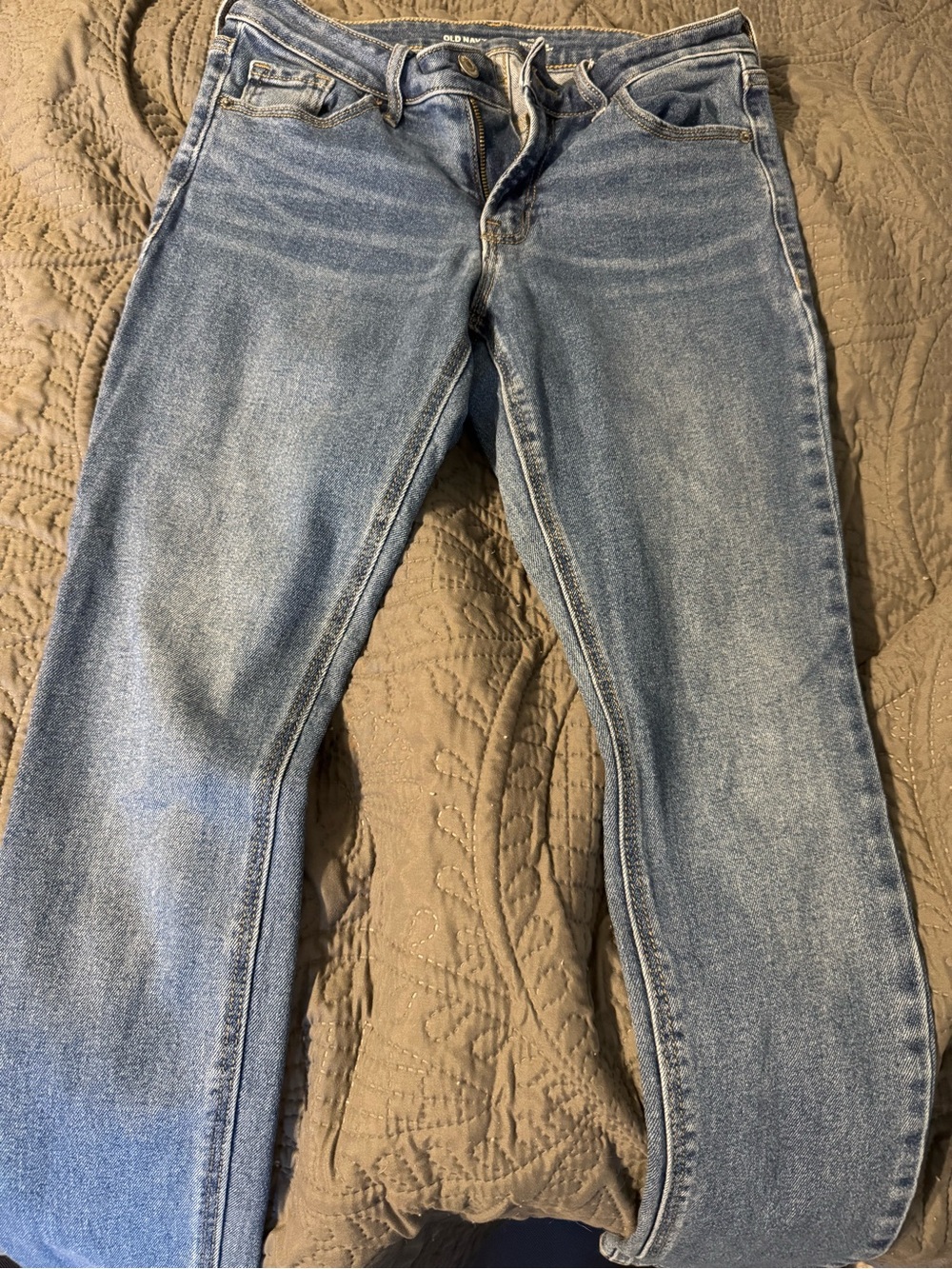 Old Navy Women's Light Wash Rockstar mid-rise Super Skinny Jeans